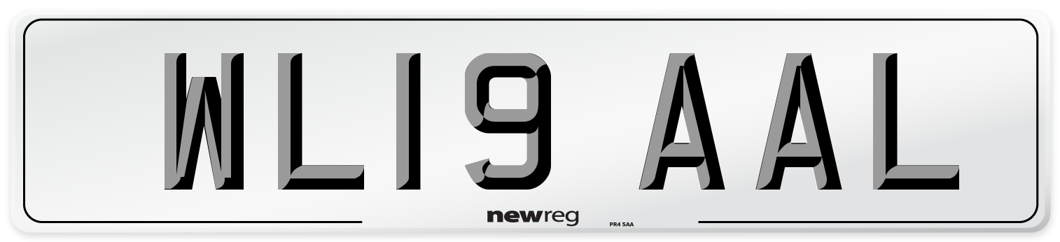 WL19 AAL Number Plate from New Reg